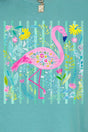 Flamingo Coastal Garden Comfort Colors Adult Ring - Spun Cotton Tee - Wholesale Accessory Market