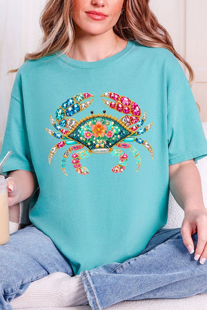 Seaside Sparkle Crab Comfort Colors Adult Ring - Spun Cotton Tee - Wholesale Accessory Market