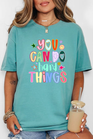 You Can Do Hard Things Comfort Colors Adult Ring - Spun Cotton Tee - Wholesale Accessory Market