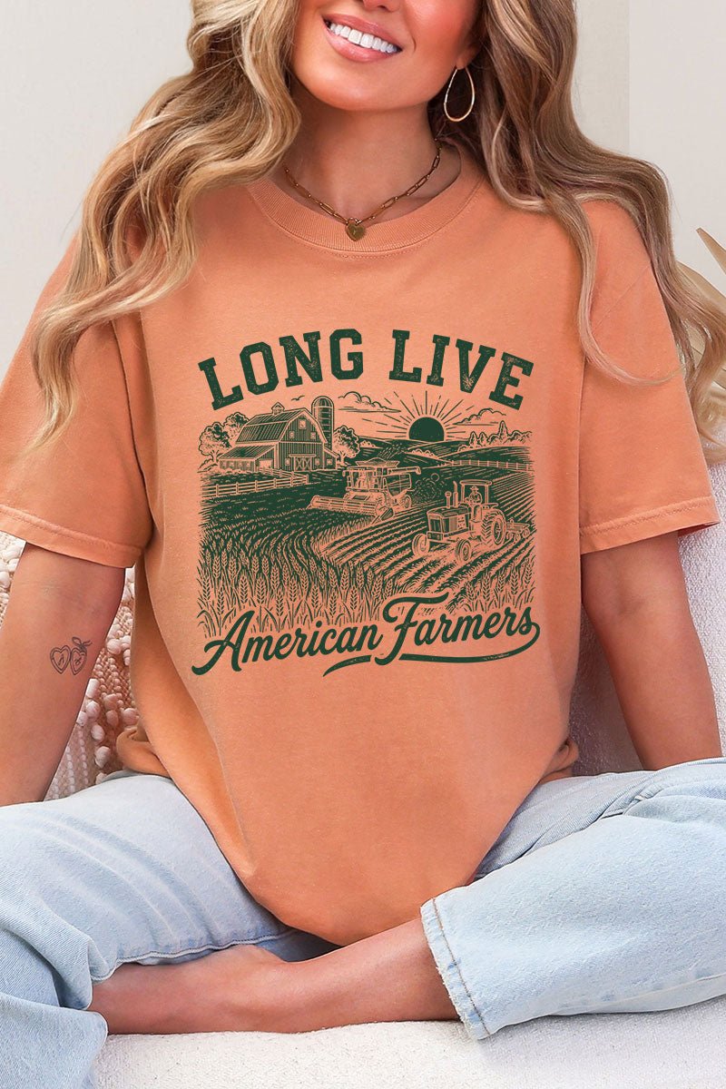 Long Live American Farmers Comfort Colors Adult Ring-Spun Cotton Tee - Wholesale Accessory Market