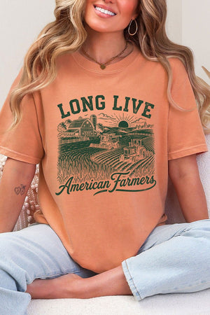 Long Live American Farmers Comfort Colors Adult Ring-Spun Cotton Tee - Wholesale Accessory Market