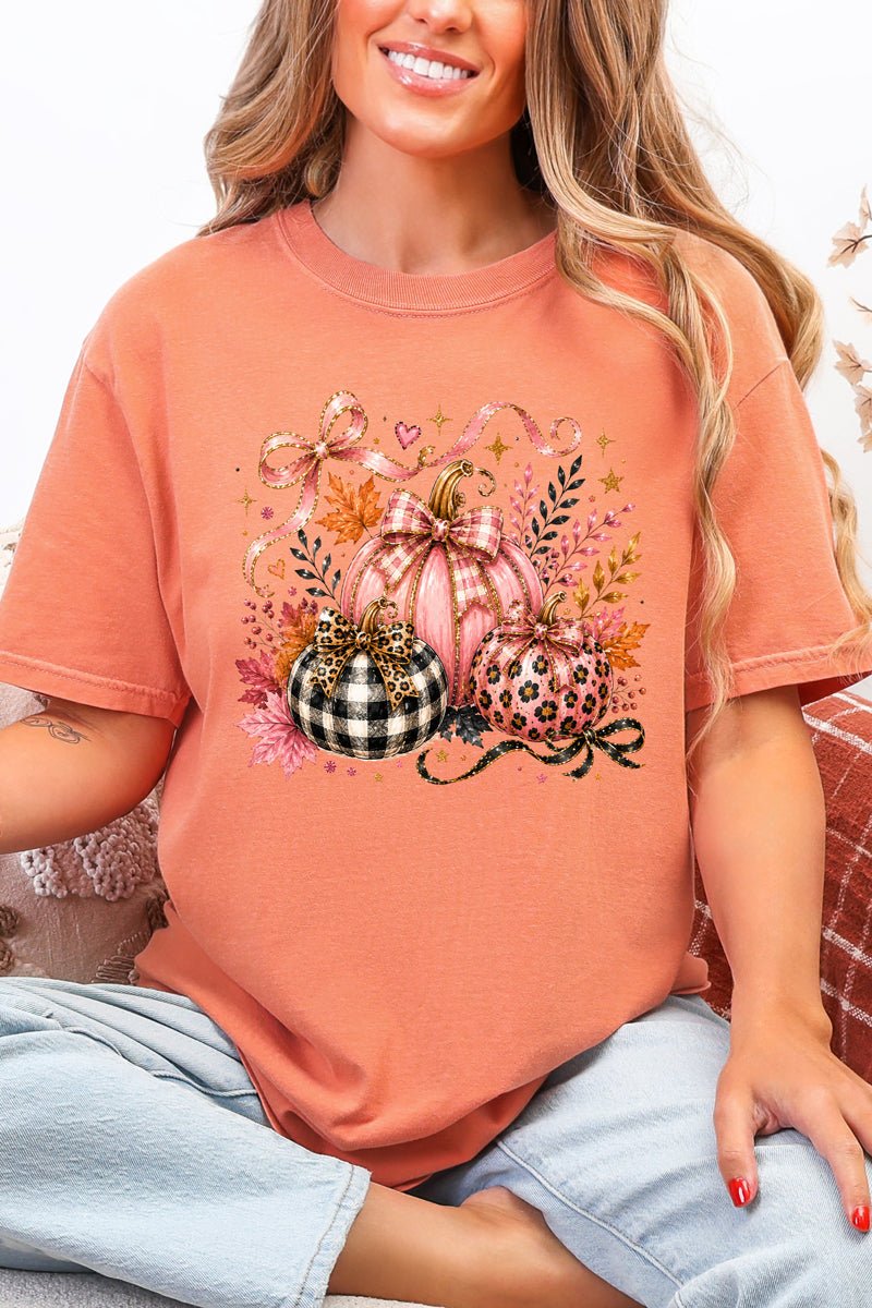 Pretty In Pumpkin Comfort Colors Adult Ring-Spun Cotton Tee - Wholesale Accessory Market