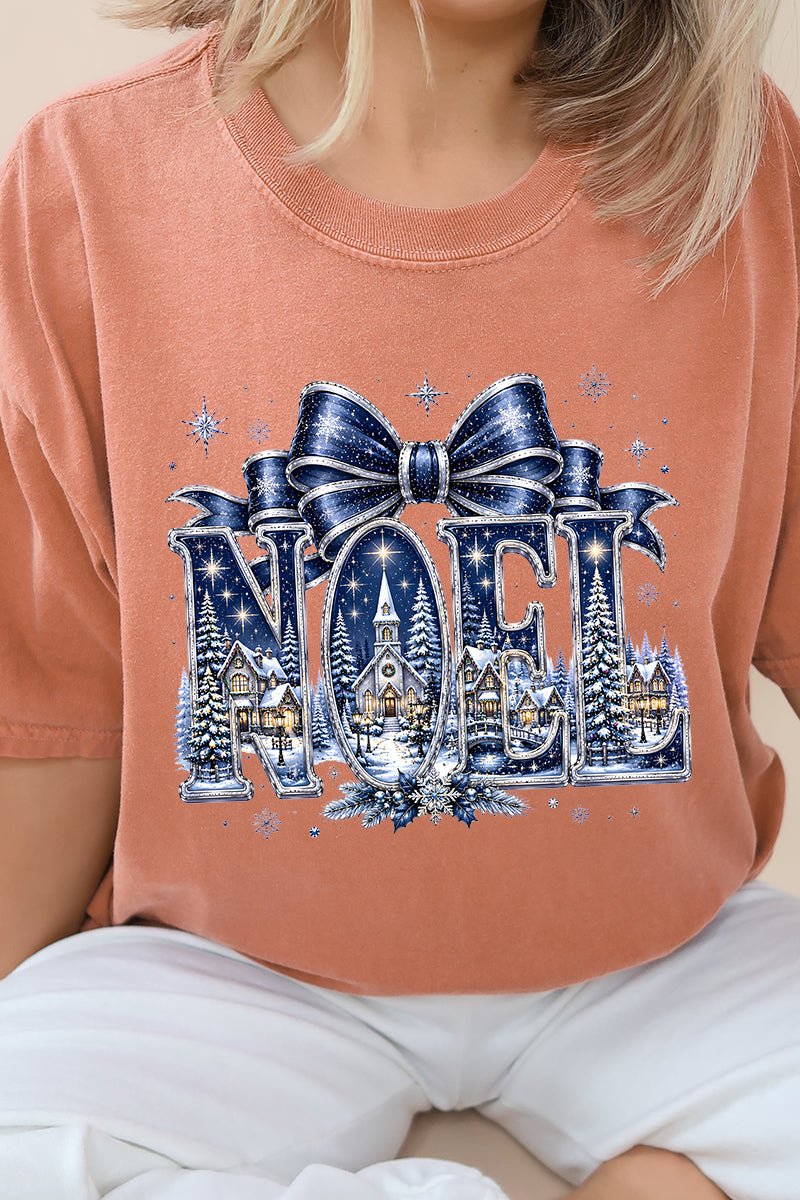Starlit Noel Village Comfort Colors Adult Ring-Spun Cotton Tee - Wholesale Accessory Market