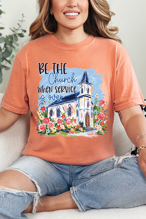 Watercolor Be The Church Comfort Colors Adult Ring-Spun Cotton Tee - Wholesale Accessory Market
