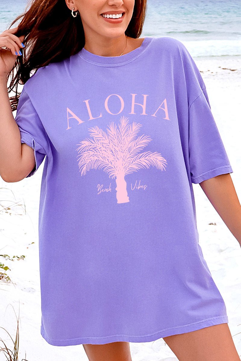 Aloha Vibes Comfort Colors Adult Ring - Spun Cotton Tee - Wholesale Accessory Market