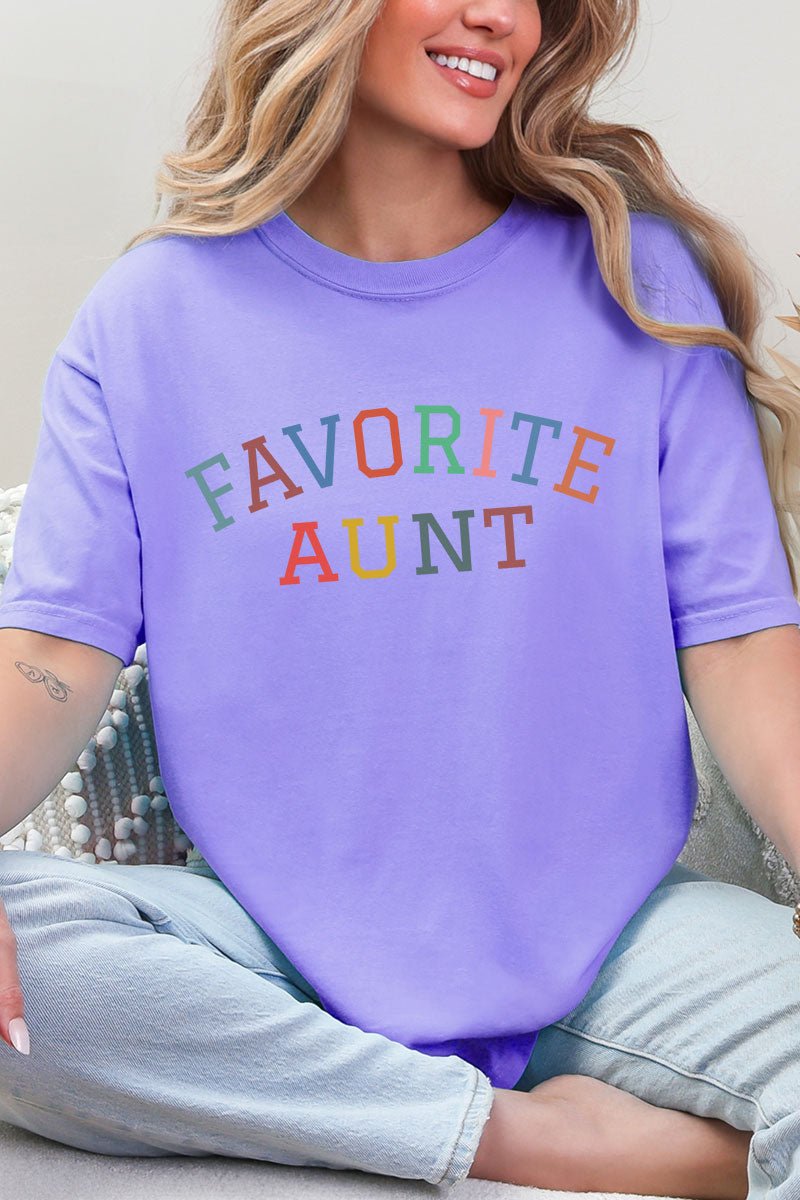 Always The Favorite Aunt Comfort Colors Adult Ring-Spun Cotton Tee - Wholesale Accessory Market