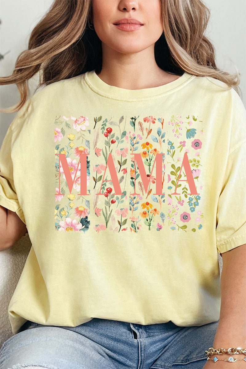 Blooming Boho Mama Comfort Colors Adult Ring - Spun Cotton Tee - Wholesale Accessory Market