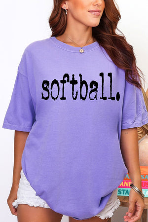 Distressed Softball. Comfort Colors Adult Ring - Spun Cotton Tee - Wholesale Accessory Market