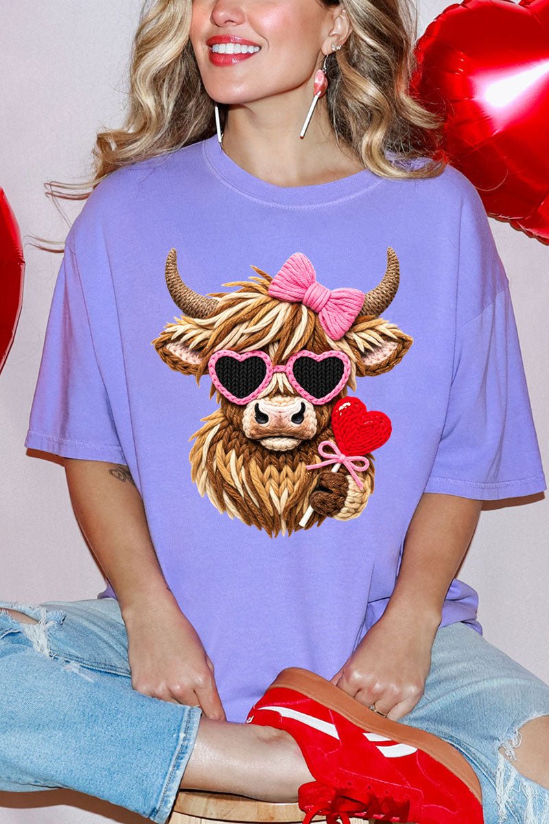 Faux Yarn Highland Romance Comfort Colors Adult Ring - Spun Cotton Tee - Wholesale Accessory Market