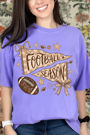 Football Season Doodle Comfort Colors Adult Ring-Spun Cotton Tee - Wholesale Accessory Market