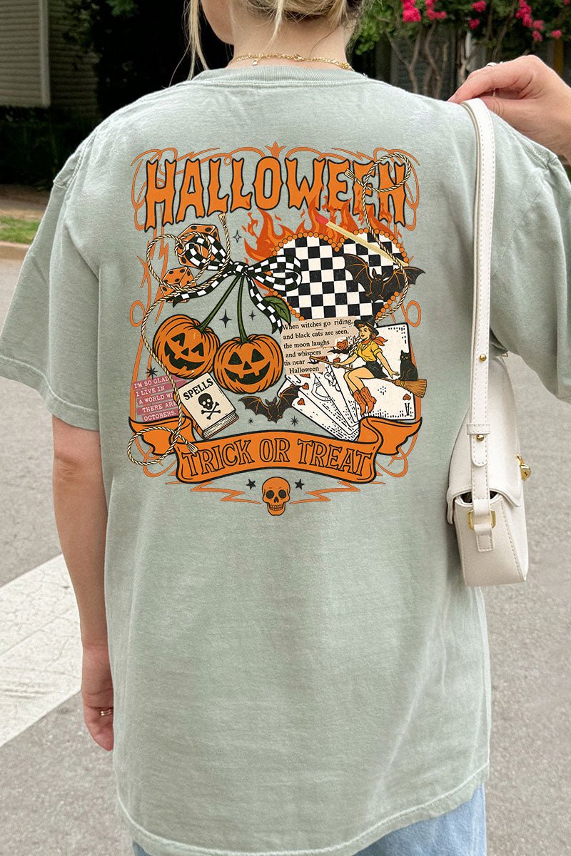 Halloween Outlaw Front & Back Design Comfort Colors Adult Ring - Spun Cotton Tee - Wholesale Accessory Market