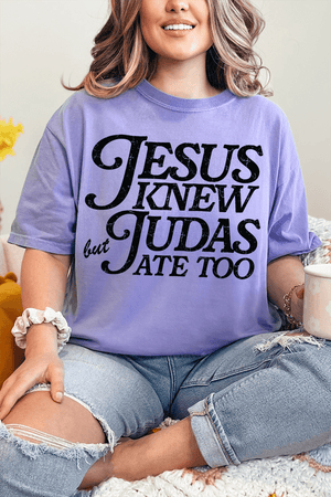 Jesus Knew Comfort Colors Adult Ring - Spun Cotton Tee - Wholesale Accessory Market