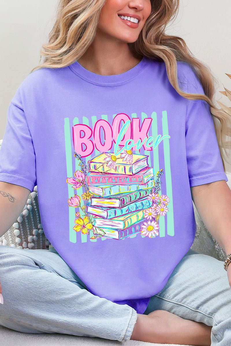 Petals & Paperback Book Lover Comfort Colors Adult Ring-Spun Cotton Tee - Wholesale Accessory Market