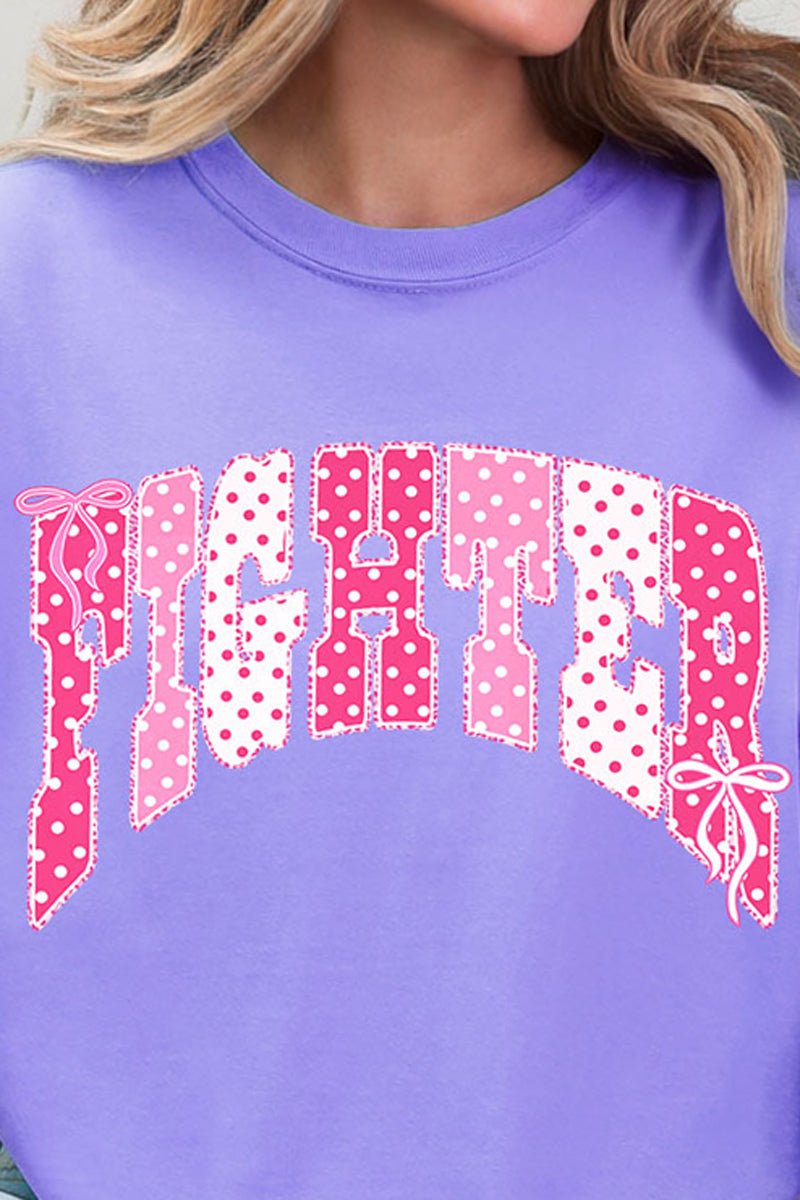 Pink Polka Pop Fighter Comfort Colors Adult Ring-Spun Cotton Tee - Wholesale Accessory Market