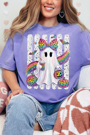 Rainbow Glam Ghost Comfort Colors Adult Ring-Spun Cotton Tee - Wholesale Accessory Market
