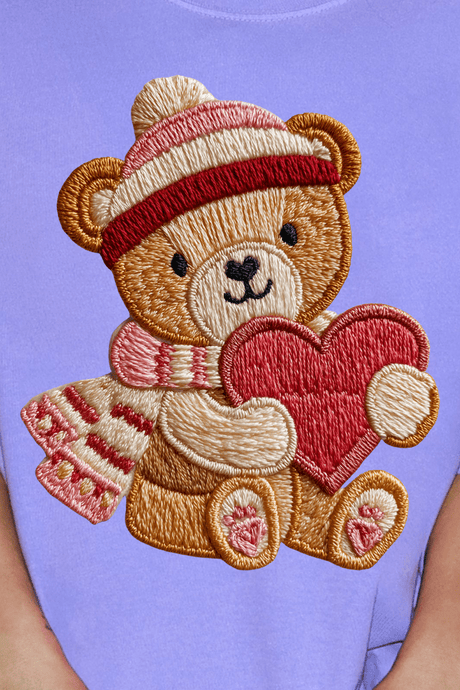 Teddy's Threaded Heart Comfort Colors Adult Ring - Spun Cotton Tee - Wholesale Accessory Market