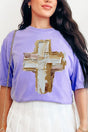The Painted Gilded Cross Comfort Colors Adult Ring - Spun Cotton Tee - Wholesale Accessory Market