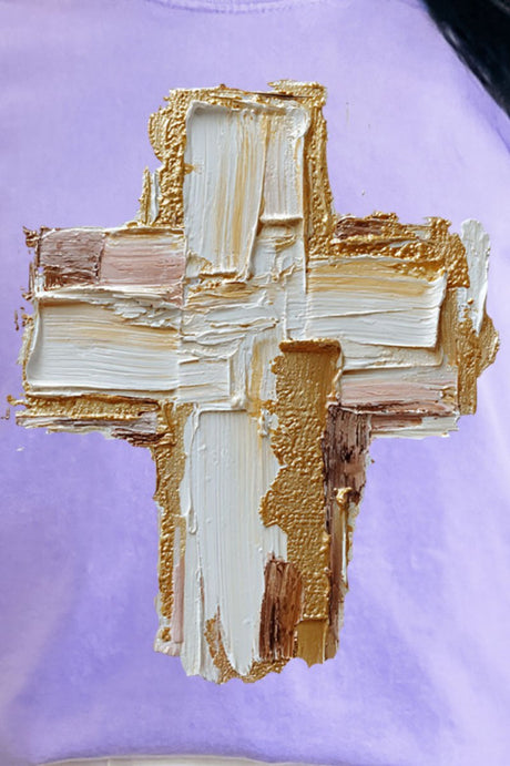 The Painted Gilded Cross Comfort Colors Adult Ring - Spun Cotton Tee - Wholesale Accessory Market