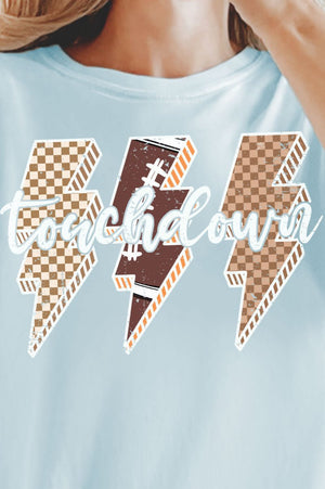 Touchdown Lightning Bolt Comfort Colors Adult Ring - Spun Cotton Tee - Wholesale Accessory Market