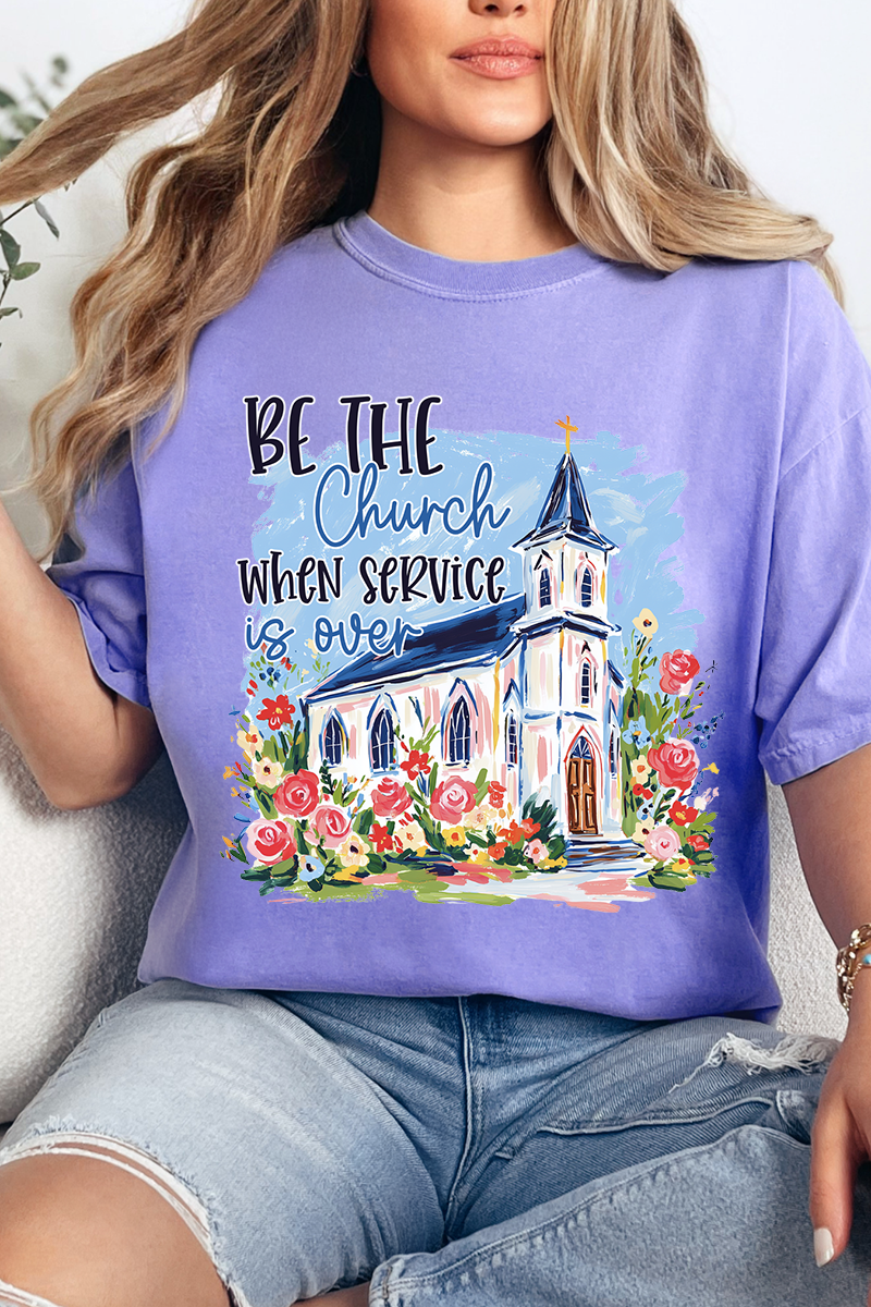 Watercolor Be The Church Comfort Colors Adult Ring-Spun Cotton Tee - Wholesale Accessory Market