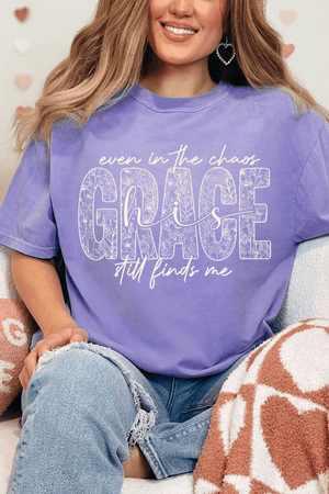 White Grace In Bloom Comfort Colors Adult Ring-Spun Cotton Tee - Wholesale Accessory Market