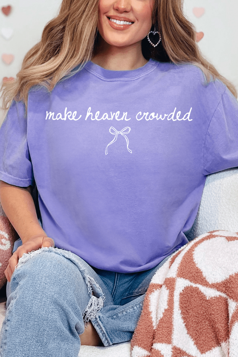 White Make Heaven Crowded Coquette Comfort Colors Adult Ring - Spun Cotton Tee - Wholesale Accessory Market