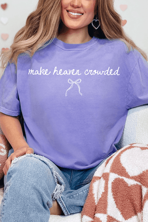 White Make Heaven Crowded Coquette Comfort Colors Adult Ring - Spun Cotton Tee - Wholesale Accessory Market