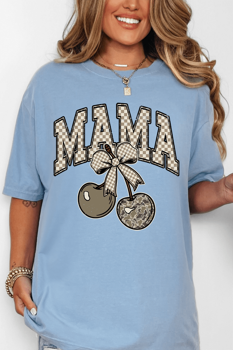 Cherry Luxe Mama Comfort Colors Adult Ring - Spun Cotton Tee - Wholesale Accessory Market