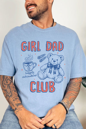 Happily Outnumbered Girl Dad Club Comfort Colors Adult Ring - Spun Cotton Tee - Wholesale Accessory Market
