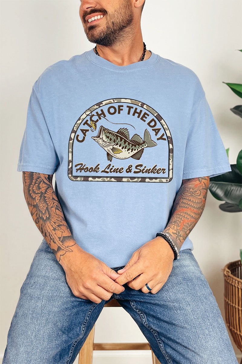 Hook Line & Sinker Brown Comfort Colors Adult Ring-Spun Cotton Tee - Wholesale Accessory Market