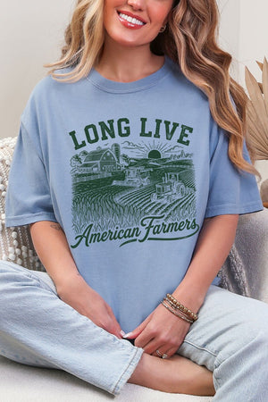 Long Live American Farmers Comfort Colors Adult Ring-Spun Cotton Tee - Wholesale Accessory Market