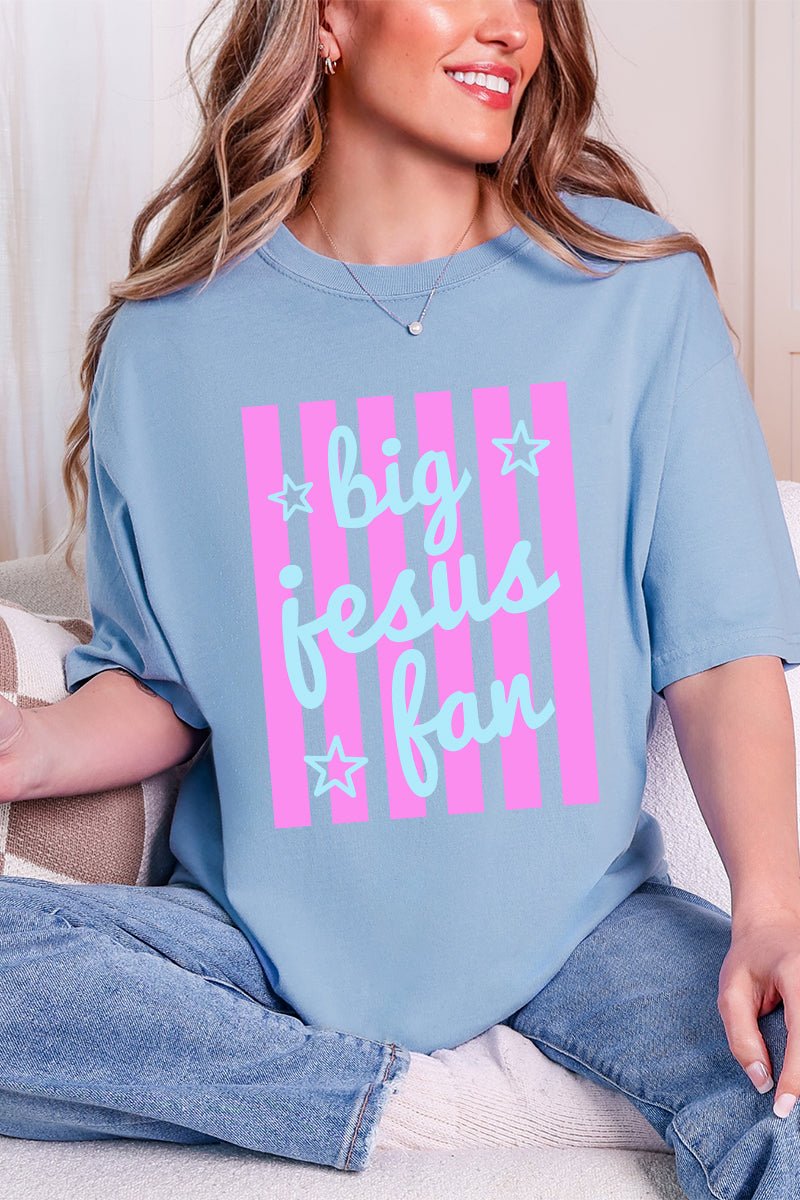 Pastel Pop Big Jesus Fan Comfort Colors Adult Ring-Spun Cotton Tee - Wholesale Accessory Market