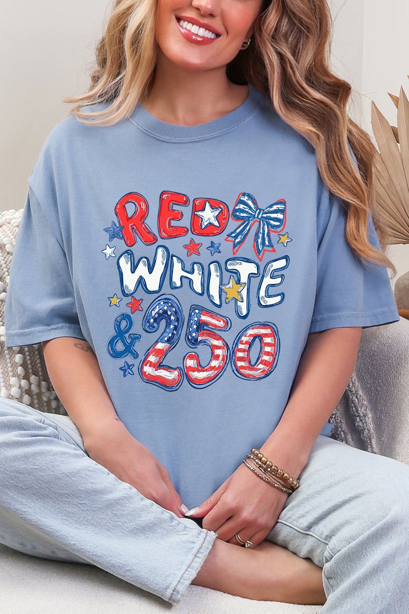 Red, White & 250 Comfort Colors Adult Ring - Spun Cotton Tee - Wholesale Accessory Market