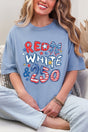 Red, White & 250 Comfort Colors Adult Ring - Spun Cotton Tee - Wholesale Accessory Market