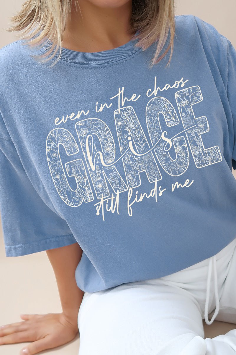 White Grace In Bloom Comfort Colors Adult Ring-Spun Cotton Tee - Wholesale Accessory Market