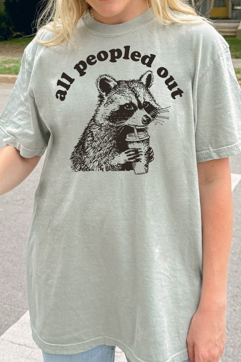 All Peopled Out Comfort Colors Adult Ring - Spun Cotton Tee - Wholesale Accessory Market