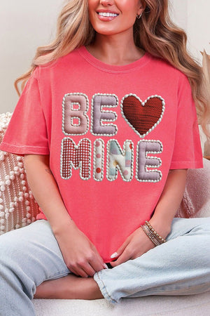 Be Mine Faux Yarn Comfort Colors Adult Ring - Spun Cotton Tee - Wholesale Accessory Market