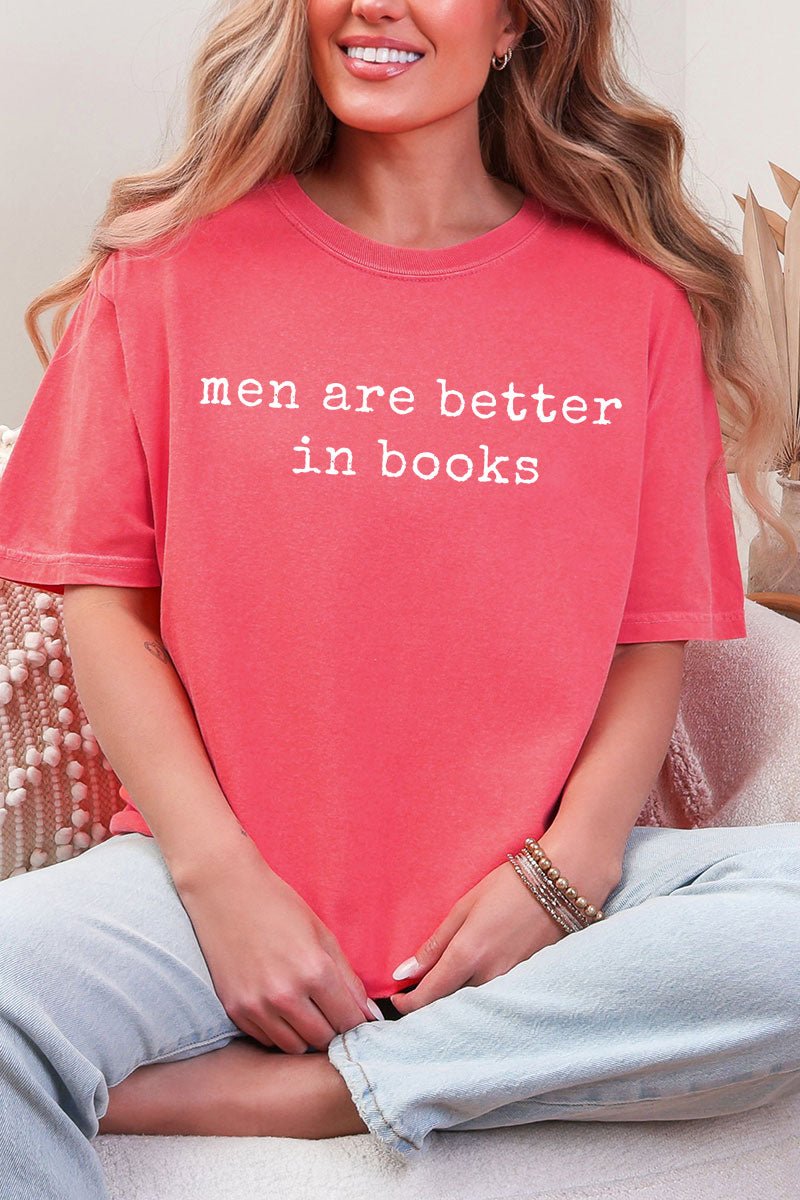 Men Are Better In Books Comfort Colors Adult Ring - Spun Cotton Tee - Wholesale Accessory Market