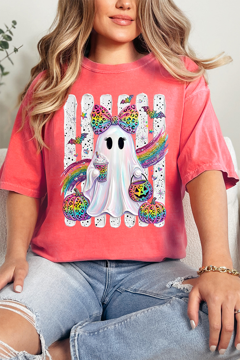 Rainbow Glam Ghost Comfort Colors Adult Ring-Spun Cotton Tee - Wholesale Accessory Market
