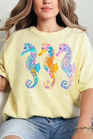 Seahorse Sisters Comfort Colors Adult Ring - Spun Cotton Tee - Wholesale Accessory Market