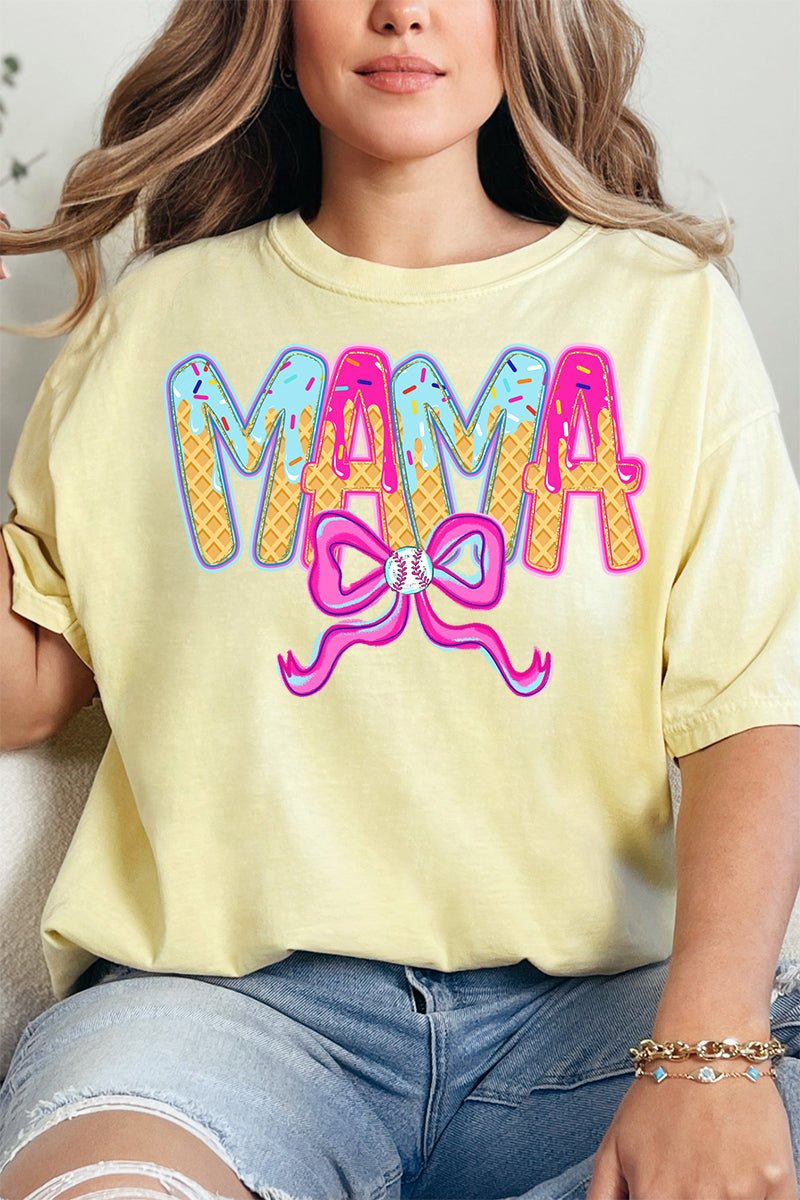 Drippy Baseball Mama Comfort Colors Adult Ring - Spun Cotton Tee - Wholesale Accessory Market