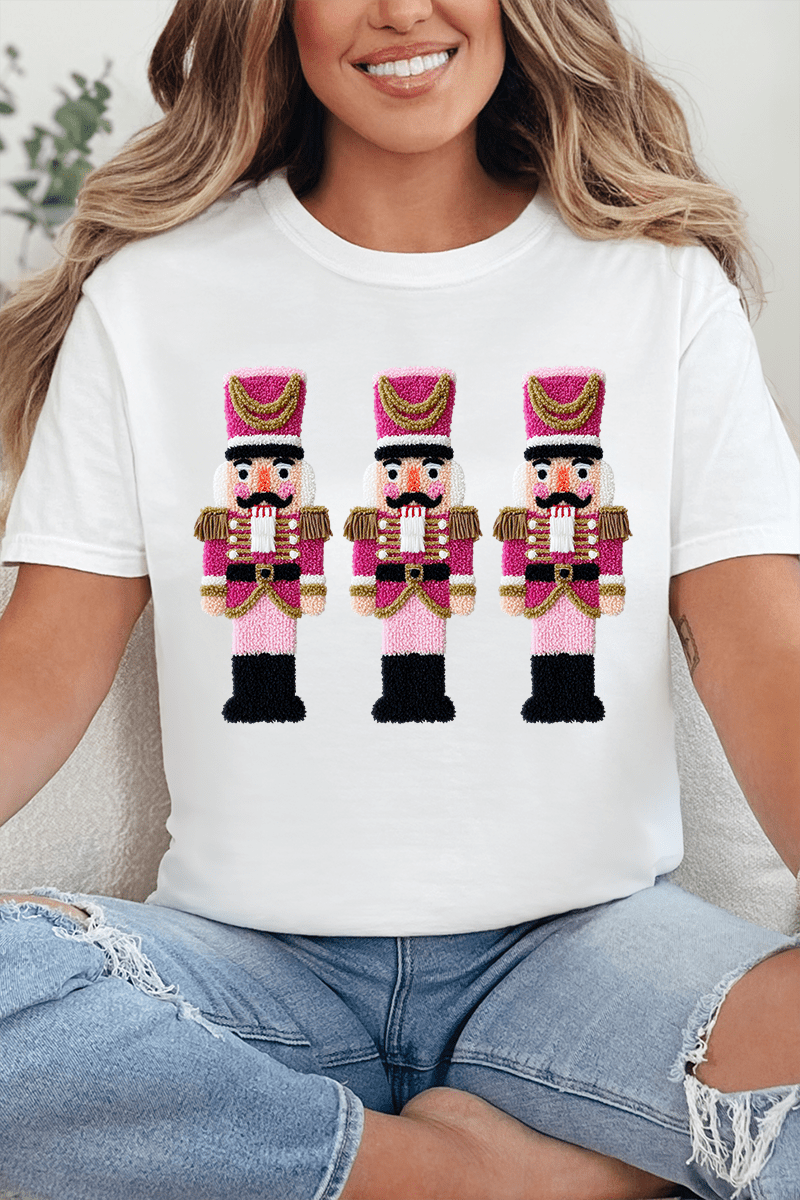 Faux Yarn Holiday Guard Nutcracker Comfort Colors Adult Ring - Spun Cotton Tee - Wholesale Accessory Market