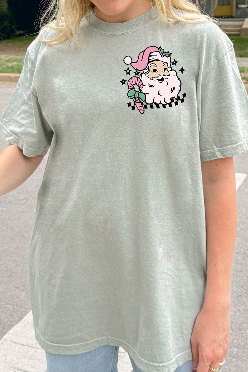 Groovy Merry Christmas Front & Back Comfort Colors Adult Ring - Spun Cotton Tee - Wholesale Accessory Market