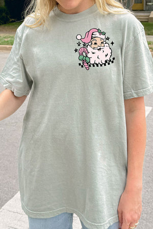 Groovy Merry Christmas Front & Back Comfort Colors Adult Ring - Spun Cotton Tee - Wholesale Accessory Market