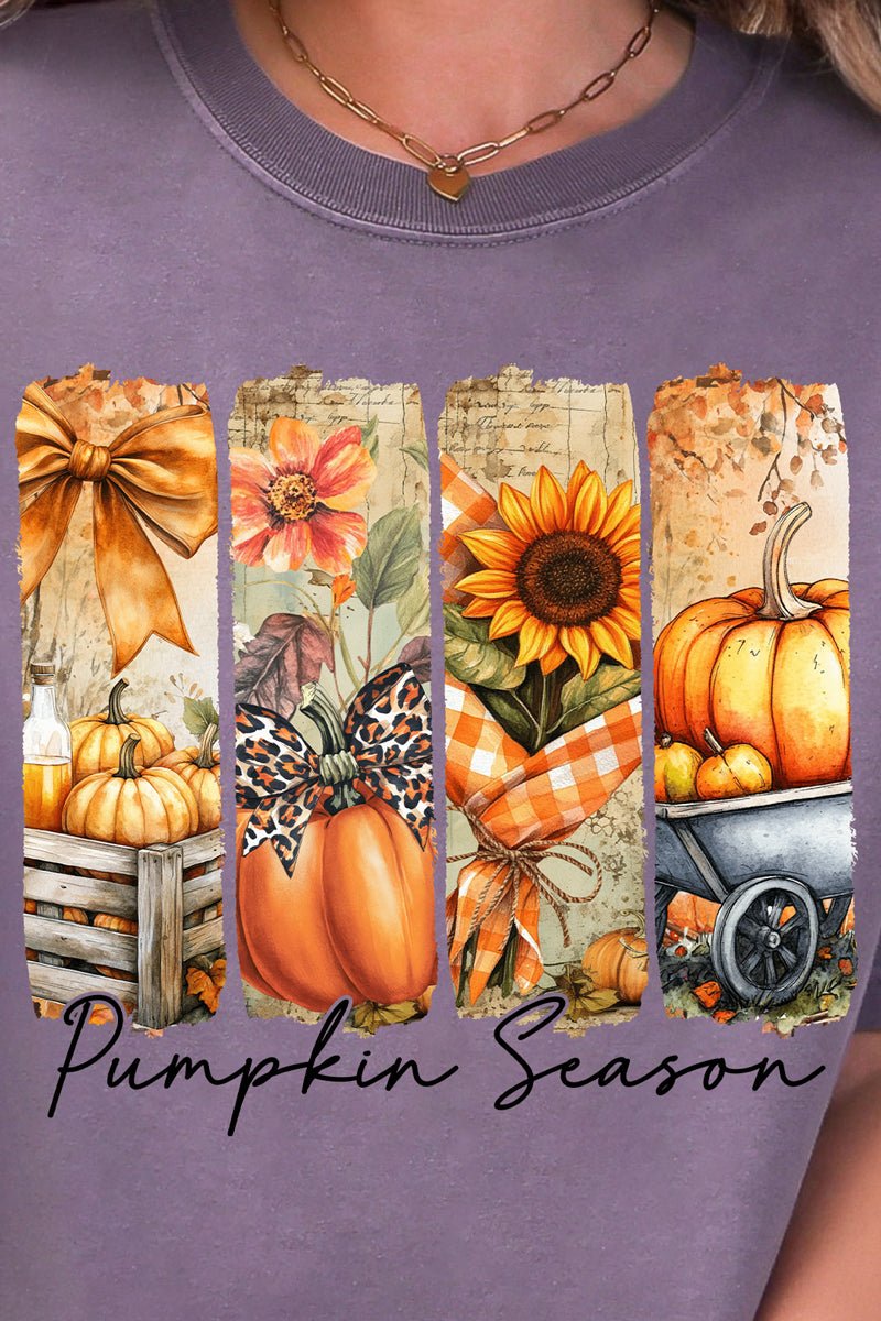 Pumpkin Season Collage Comfort Colors Adult Ring-Spun Cotton Tee - Wholesale Accessory Market