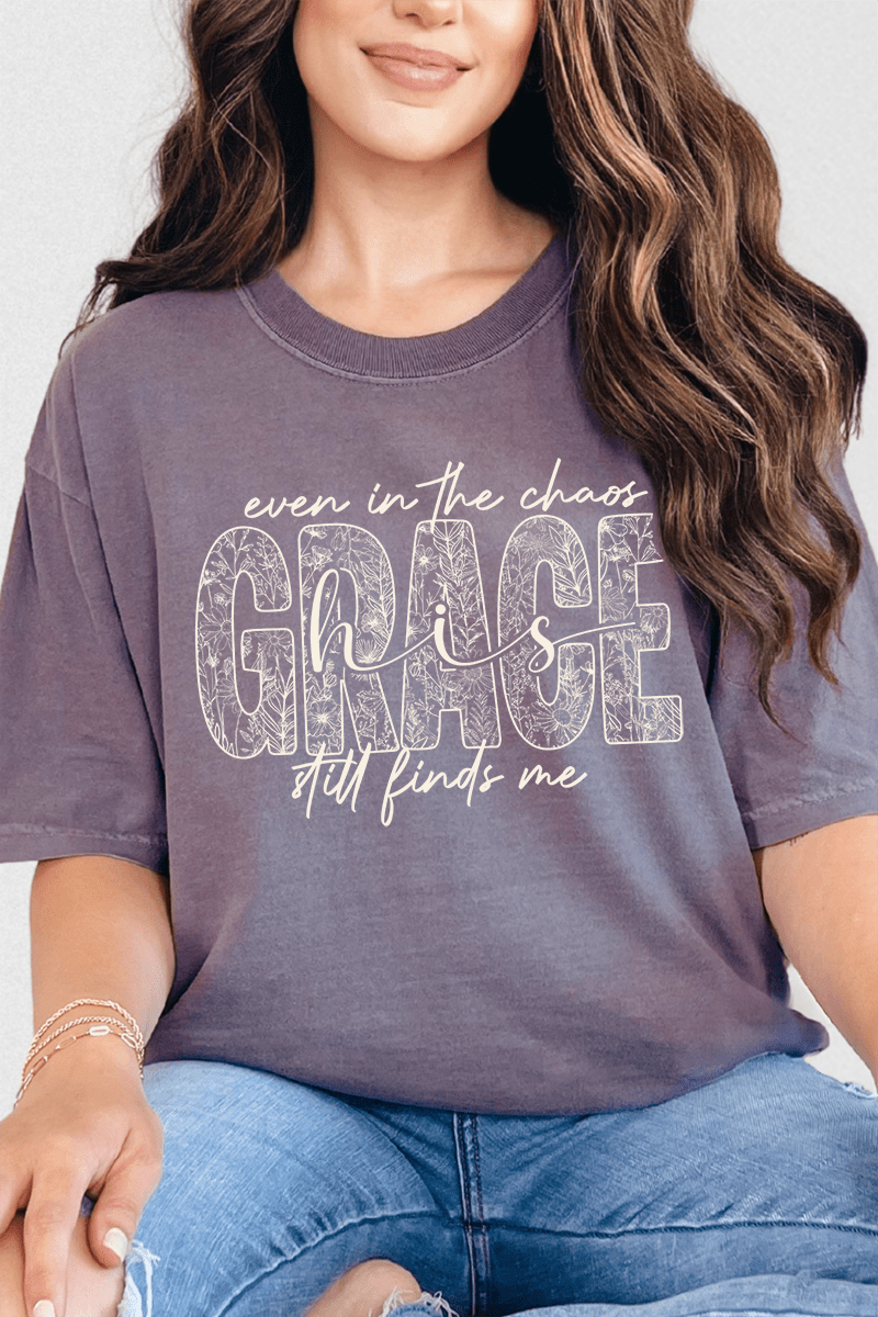 White Grace In Bloom Comfort Colors Adult Ring-Spun Cotton Tee - Wholesale Accessory Market