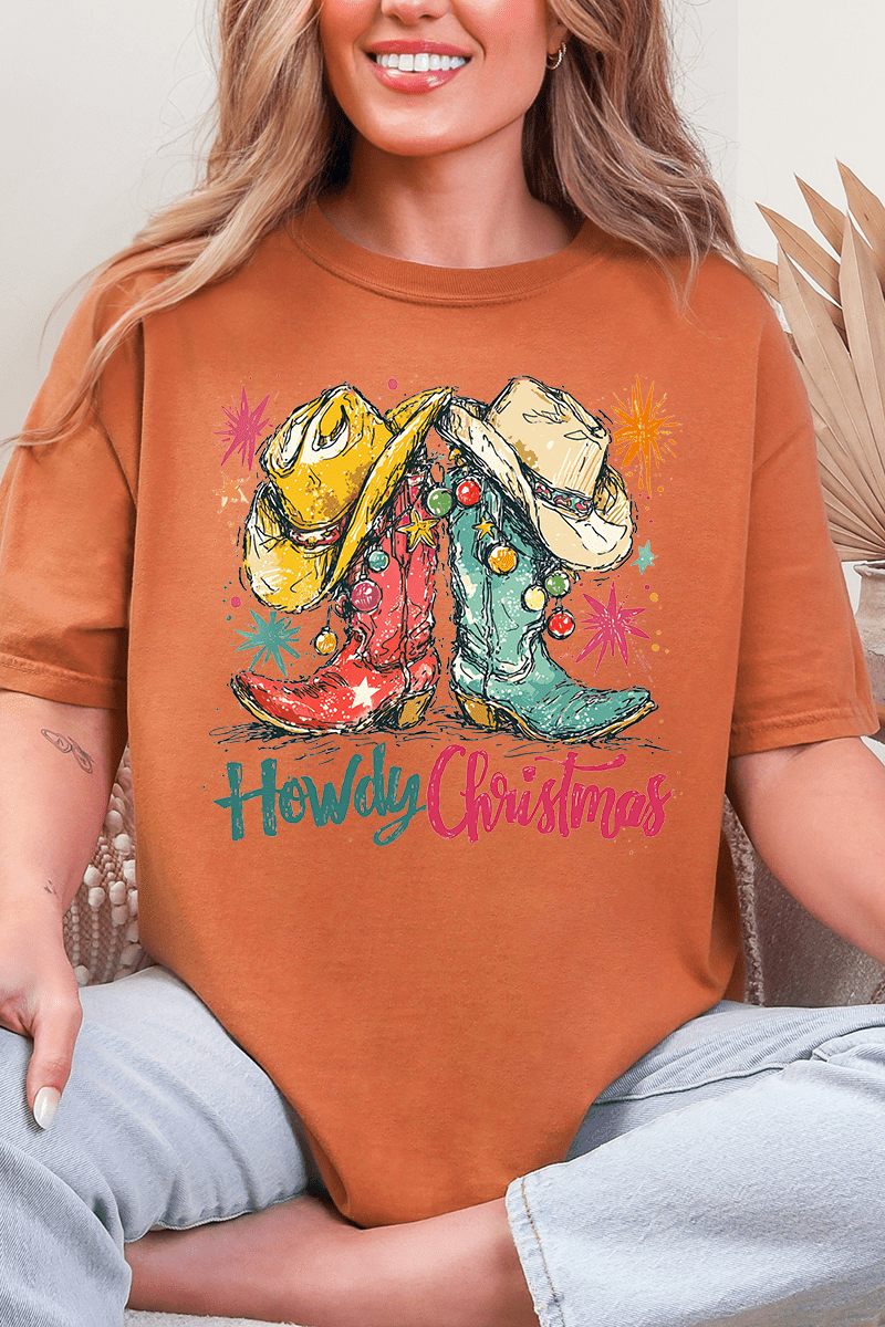 Christmas Boot Scootin' Comfort Colors Adult Ring - Spun Cotton Tee - Wholesale Accessory Market