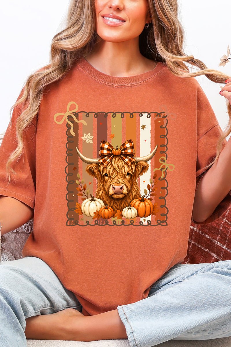 Highland In Autumn Comfort Colors Adult Ring-Spun Cotton Tee - Wholesale Accessory Market