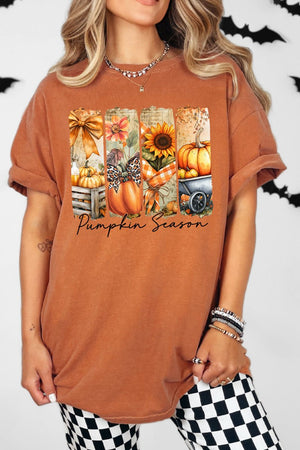 Pumpkin Season Collage Comfort Colors Adult Ring-Spun Cotton Tee - Wholesale Accessory Market