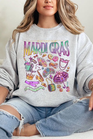 Beads, Bows, and Bourbon St Heavy Blend Crew Sweatshirt - Wholesale Accessory Market